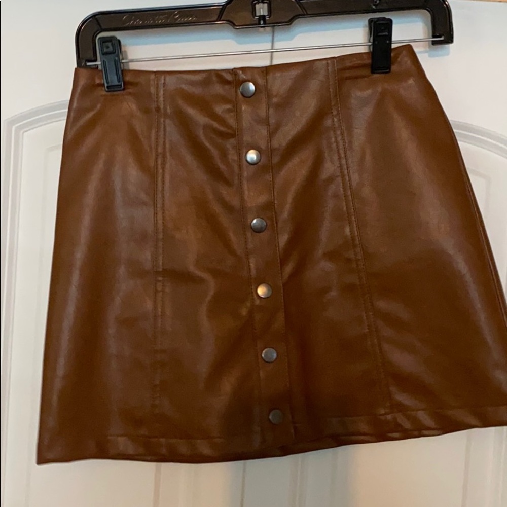 Faux Leather Skirt